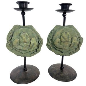 COPY - Vintage 90s Western Candlestick Holder Set Cowboy Hat Rustic Country Can…